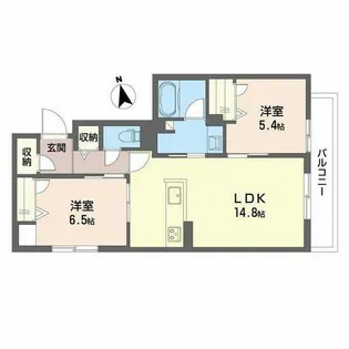 ラ カーサ 和【0202号室】の間取り