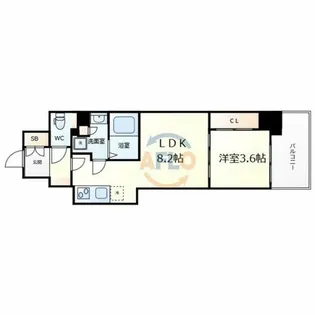 ミラージュパレス本町Depart【8階】の間取り