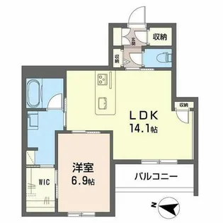 シャーメゾン サンティエルジュ【0205号室】の間取り