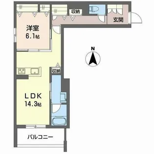シャーメゾン ソルコート 上中条【2階】の間取り
