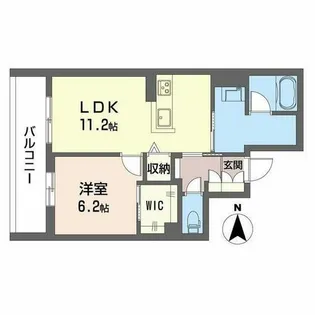 シャーメゾン ソルコート 上中条【2階】の間取り