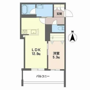 シャーメゾン ソルコート 上中条【2階】の間取り