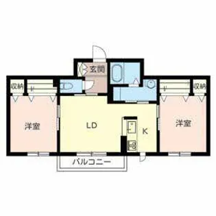 セントリビエ北野田 A棟【2階】の間取り