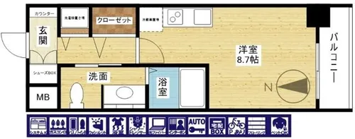 エヴァステージ梅田WEST【2階】の間取り