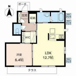 グランディール六条緑町【0101号室】の間取り