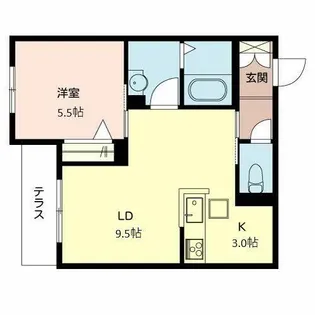 シャーメゾン クレイドル【0101号室】の間取り