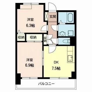 グローリー摩耶【0104号室】の間取り