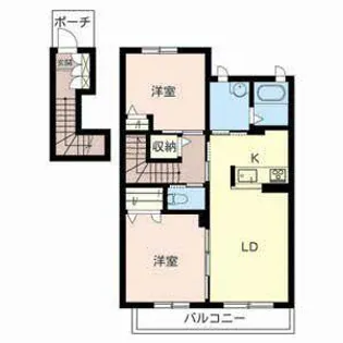 シャーメゾン八幡【0202号室】の間取り