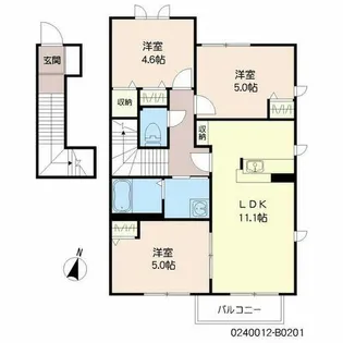 フォレスト芦屋 B棟【2階】の間取り