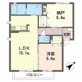 シャーメゾン昭栄【201号室】の間取り