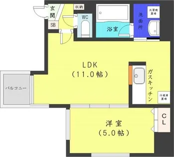 円山シャトー桂和医大前【9階】の間取り