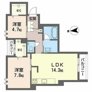 PETRA IKESHITA【0201号室】の間取り