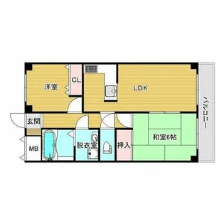 ラ・ビオーレ【6階】の間取り