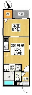 REGALEST VILLA【3階】の間取り