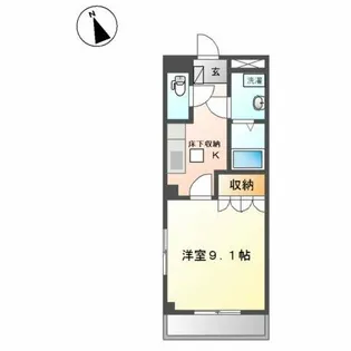 エスフィールドアサマ【1階】の間取り