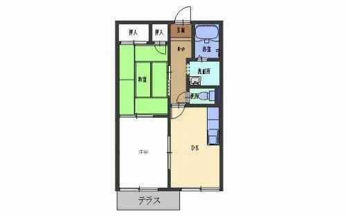 ROAD HOUSE【0103号室】の間取り