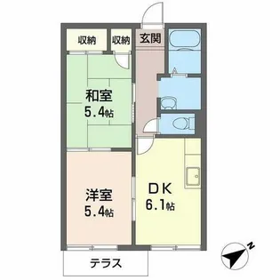 ROAD HOUSE【0103号室】の間取り