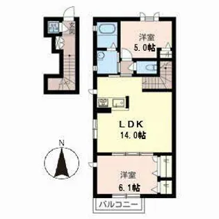 ラ・グリシン【0202号室】の間取り