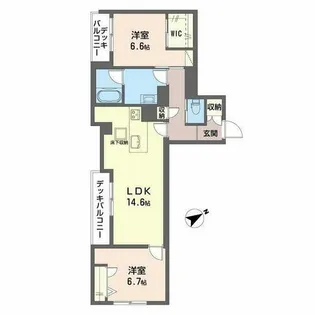 ジョイ フィールド【0102号室】の間取り