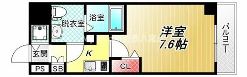 グランドロアール南巽【4階】の間取り