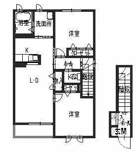 シャトーサイド【0203号室】の間取り