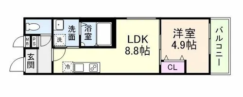 フジパレス杉本町ノース【2階】の間取り