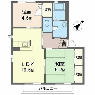フレール・メゾン【1階】の間取り