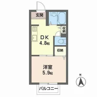 ヴィラ・かしの木I,II【2階】の間取り