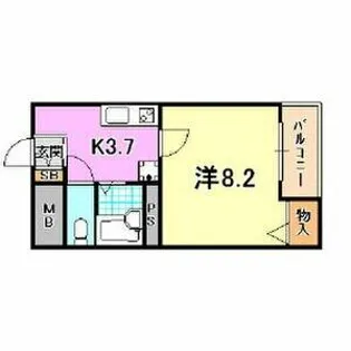 コンフォート宮本町【103号室】の間取り