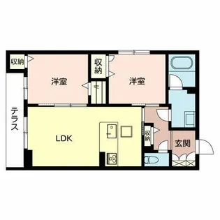 シャーメゾン エス・エス【0105号室】の間取り