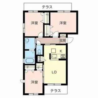 シャーメゾン廣田【0101号室】の間取り