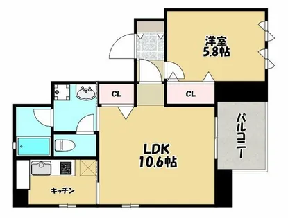 アライアンス船場【10階】の間取り