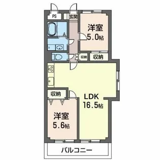 南野ローズヴィラ【0406号室】の間取り