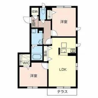 シャーメゾン琵琶【0101号室】の間取り