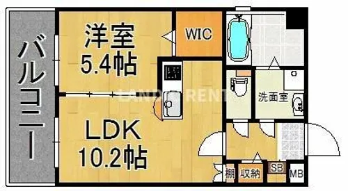 ヴェルフルール【4階】の間取り