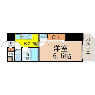 ベレーサ名駅ウエスト【3階】の間取り