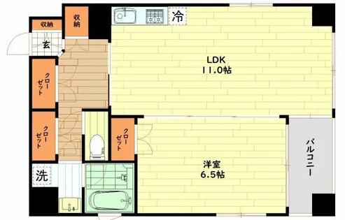 K.H.E【4階】の間取り