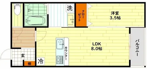 グランイニシオ都島【3階】の間取り
