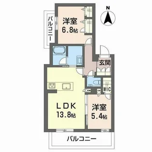 シャーメゾン カーサレジオ【0201号室】の間取り
