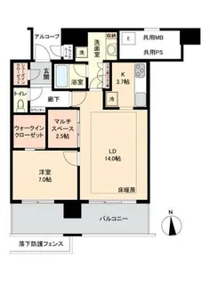 エルザグレース堀江タワー【3階】の間取り