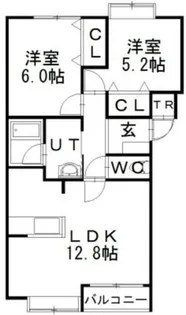 クリスタルリバー参番館【203号室】の間取り