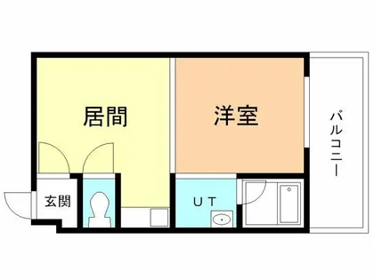 ハイツグリーンサイド絵鞆【1階】の間取り