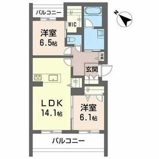 ヴィアソーレ【0202号室】の間取り