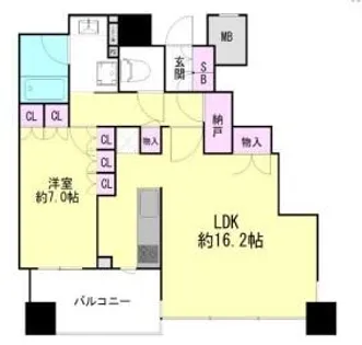 梅田ガーデンレジデンス【38階】の間取り