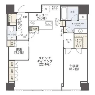 Brillia Tower堂島【4011号室】の間取り