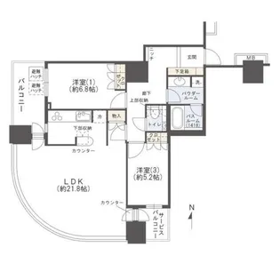 ザ・梅田タワー【304号室】の間取り
