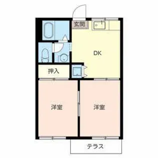 トキワハイツA【A103号室】の間取り