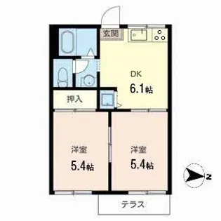 トキワハイツA【A103号室】の間取り