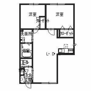 シエル アクーユ【0103号室】の間取り