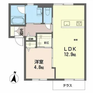 ハイツエクセラ【0102号室】の間取り